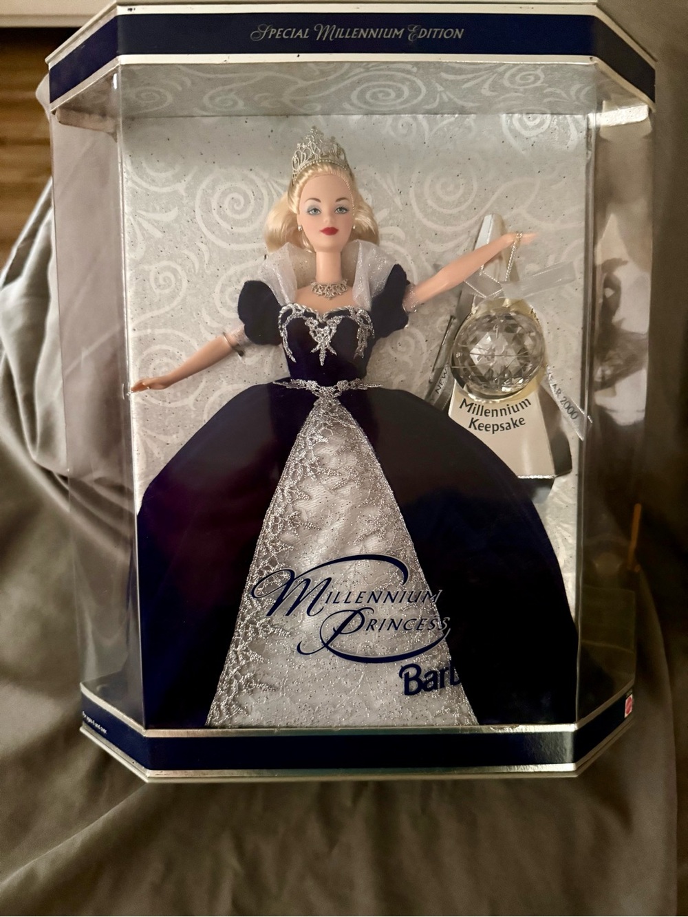 Barbie Millennium Princess Doll in Navy and Silver Ball Gown